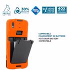 Immagine di Tablet plastica riciclata arancione MOBILIS Custodia protettiva rugged per Zebra TC22 / TC27 c MBL-0