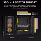 Immagine di Cabinet midi-tower nero CORSAIR 3200D RS ARGB MID-TOWER CASE SMOKE CC-9011346-WW