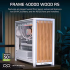 Immagine di Cabinet midi-tower bianco CORSAIR FRAME 4000D RS WOOD WHITE/OAK CC-9011341-WW