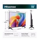 Immagine di Tv 32" hd (1366x768) HISENSE 32 A49S HD SMART VIDAA 32A49S