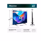 Immagine di Tv 43" uhd 4K (3840x2160) HISENSE 43 A69S 4K UHD SMART VIDAA 43A69S