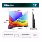 Immagine di Tv 32" Full HD (1920x1080) HISENSE 32 A59S QLED Full HD SMART VIDAA 32A59S