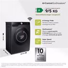 Immagine di Lavasciuga a carica frontale 9 kg SAMSUNG WD90DG6G94BBU3
