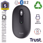 Immagine di TRUST MOUSE WIRELESS HYPERSCROLL RICARICABILE MULTICONNE 26018
