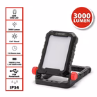 Immagine di Proiettore led da lavoro CROW 30 Watt 3000 Lumen supporto orientabile ricaricabile colore rossoo