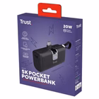Immagine di Power bank TRUST POWERBANK 5.000MAH - TASCABILE - CAVO USB-C PD 20W 26104TRS