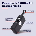Immagine di Power bank TRUST POWERBANK 5.000MAH - TASCABILE - CAVO USB-C PD 20W 26104TRS