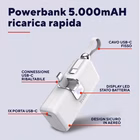 Immagine di Power bank TRUST POWERBANK 5.000MAH - TASCABILE - CAVO USB-C PD 20W 26105TRS