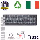 Immagine di TRUST TASTIERA ILLUMINATA CABLATA 180CM RESISTENTE AGLI 25820