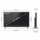 Immagine di Tv 55" uhd 4K (4096x2160) SHARP 55 UHD 4K Google TV QLED 55HP5265E