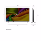 Immagine di Tv 43" uhd 4K (4096x2160) LG ELECTRONICS 43 NANO AI NU85 4K ULTRA HD WEBOS26 - PIEDINI LATE 43NU850B