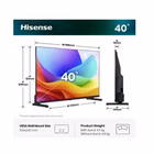 Immagine di Tv 40" Full HD (1920x1080) HISENSE 40 A59S QLED Full HD SMART VIDAA 40A59S