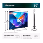 Immagine di Tv 50" uhd 4K (3840x2160) HISENSE 50 A69S 4K ULTRA HD SMART VIDAA 50A69S