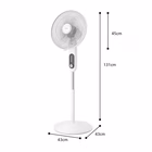 Immagine di Vent. piantana 3 mod 6 pale bianco