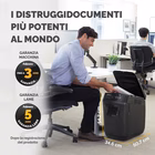Immagine di Distruggidocumenti a frammenti FELLOWES AUTOMAX 150C livello sicurezza P-4 colore nero
