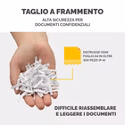 Immagine di Distruggidocumenti a frammenti FELLOWES AUTOMAX 150C livello sicurezza P-4 colore nero