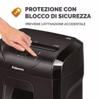 Immagine di Distruggidocumenti a frammenti FELLOWES POWERSHRED 12C livello sicurezza P-4 colore nero
