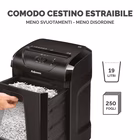 Immagine di Distruggidocumenti a frammenti FELLOWES POWERSHRED 12C livello sicurezza P-4 colore nero
