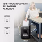 Immagine di Distruggidocumenti a frammenti FELLOWES POWERSHRED 12C livello sicurezza P-4 colore nero