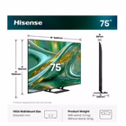 Immagine di Tv 75" uhd 4K (3840x2160) HISENSE 75 E89S MINI LED 4K ULTRA HD SMART VIDAA REFRESH R 75E89S