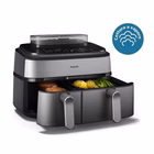 Immagine di Friggitrice ad aria 2.750 w nero PHILIPS FRIGGITRICE DUAL A VAPORE NA555/00