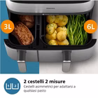 Immagine di Friggitrice ad aria 2.750 w nero PHILIPS FRIGGITRICE DUAL A VAPORE NA555/00