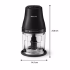 Immagine di Tritatutto 450 w nero PHILIPS TRITATUTTO CAPIENZA 1L NERO HR1501/00