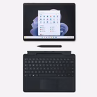 Immagine di Cover alcantara nero MICROSOFT Surface Pro 9/10/11/12 Tastiera + Slim Pen GERMAN 8XB-00143