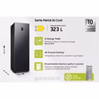 Immagine di Congelatore verticale a libera installazione 323 litri D 193x64x76 cm nero SAMSUNG Freezer Monoporta