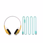 Immagine di Cuffie senza filo giallo PHILIPS CUFFIA ON-EAR WIRELESS/CAVO THE RINGO DUO BLUETOOT TAMS1YL/00