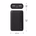 Immagine di Power bank DBRAMANTE 1928 re-charge - Power Bank - 10K - BLK CP10ACBL7109