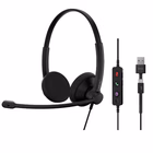 Immagine di Cuffie con filo nero EPOS IMPACT 100 MS DUO USB-C+A 1001421