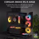 Immagine di Cabinet micro-atx nero CORSAIR 2800X RS-R ARGB CC-9011347-WW