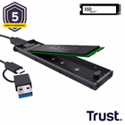 Immagine di 2,5 pollici TRUST CASE/CUSTODIA HDD SSD NMVe M.2 USB USB-C + USB T 25806TRS