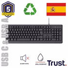 Immagine di TRUST TASTIERA CABLATA 180CM RESISTENTE AGLI SVERSAMENTI 23982