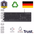 Immagine di TRUST TASTIERA CABLATA 180CM RESISTENTE AGLI SVERSAMENTI 23983