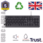 Immagine di TRUST TASTIERA CABLATA 180CM RESISTENTE AGLI SVERSAMENTI 23984
