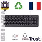 Immagine di TRUST TASTIERA CABLATA 180CM RESISTENTE AGLI SVERSAMENTI 24388