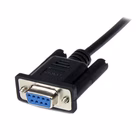 Immagine di Startech.com cavo seriale null modem db9 rs232 nero 2 m - f/m - cavo null modem - db-9 f a db-9 m