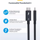 Immagine di Cavo thunderbolt 5 da 50cm, 8k