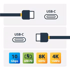 Immagine di Startech cavo USB-C attivo da 3m, USB 3.2 10 gbps, USB type-c 60w, 8k - cavo USB - USB-C m a USB-C