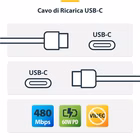 Immagine di Startech 3.3ft 1m USB-C charging cable, charge & sync, 60w 3a pd, USB 2.0 laptop charger cable -