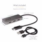 Immagine di Startech adattatore dp HDMI a 3 porte - hub mst displayport a HDMI 4K - selettore video/audio - 3 x