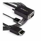 Immagine di Startech cavo adattatore da vga a HDMI da 2 m - alimentazione via USB - 1080p -convertitore attivo v