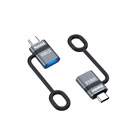 Immagine di Adattatore USB-C m USB f + fermacavo