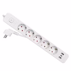 Immagine di 5-outlet power strip with 3 x USB