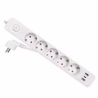 Immagine di 5-outlet power strip with 3 x USB
