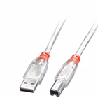 Immagine di Cavo USB 2.0 tipo a/b, trasp., 5m