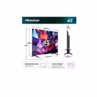 Immagine di Tv 43" uhd 4K (3840x2160) HISENSE 43 Q7S PRO QLED 4K ULTRA HD SMART VIDAA REFRESH RA 43Q7S-PRO