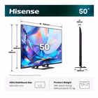 Immagine di Tv 50" uhd 4K (3840x2160) HISENSE 50 A79S QLED 4K ULTRA HD SMART VIDAA - STAND CENTR 50A79S